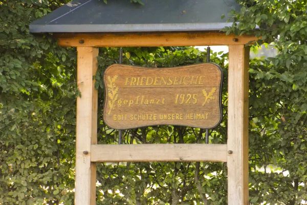 Schild der Friedenseiche